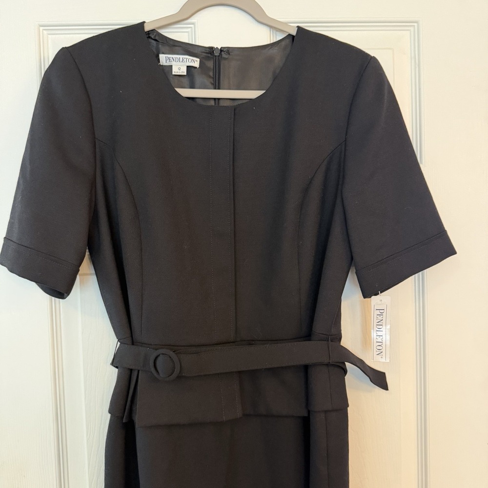 Pendleton 100% NWT Wool Dress Lined Belted Professional Office Work Church 12